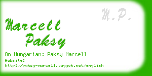 marcell paksy business card